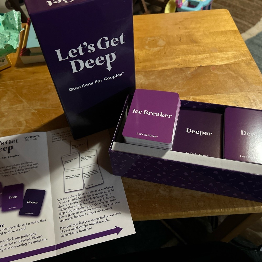 Lets Get Deep Questions For Couples Game Card Game For Date Night