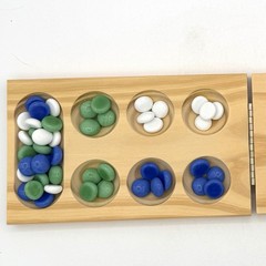 Cardinal Mancala Complete Solid Wood Folding Game Board Stores All 48 Pieces