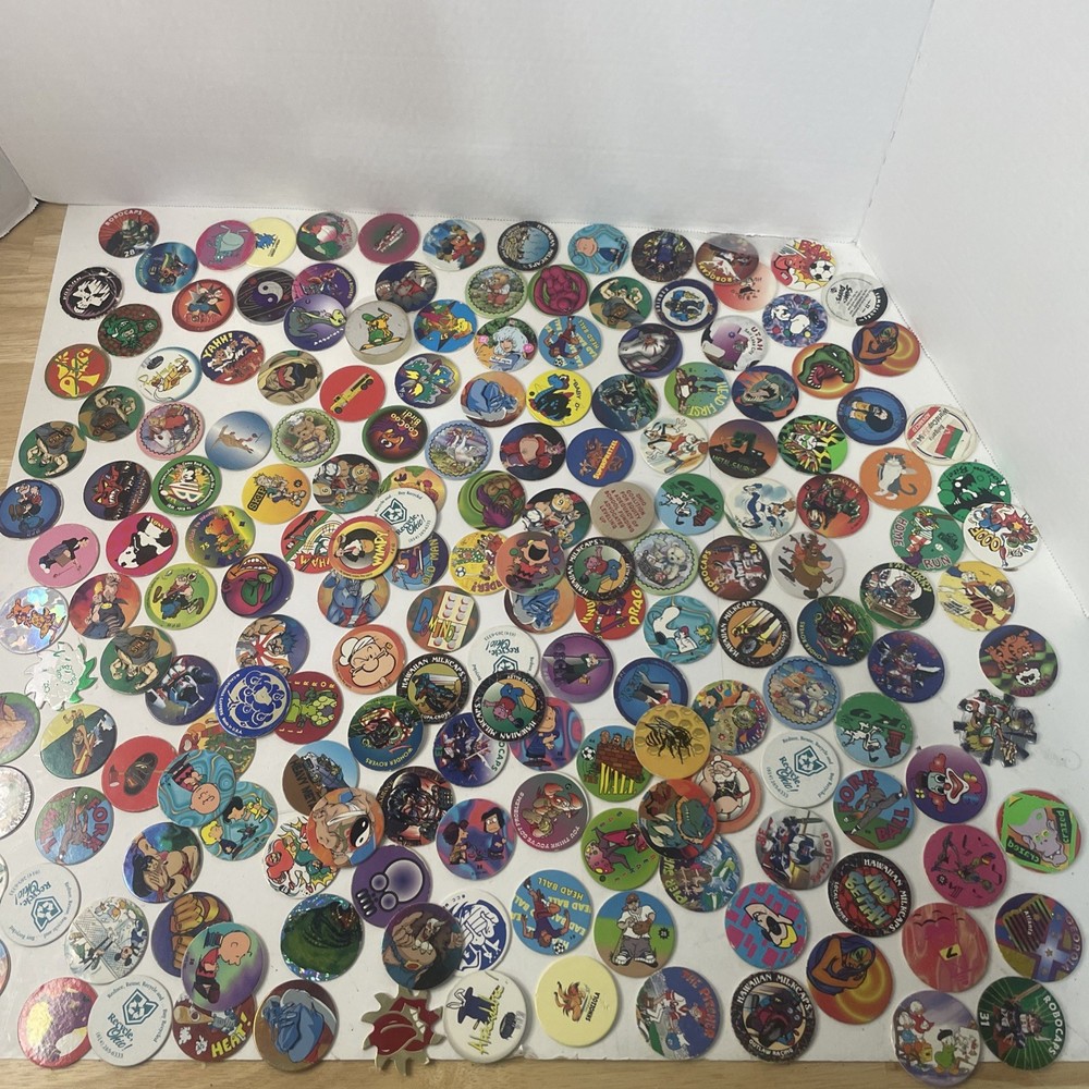 Vintage 90 ’s POG Collection – Lot of 150+ POGs As Seen In Photos