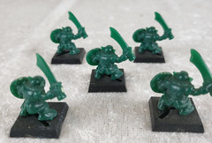 1992 MILTON BRADLEY BATTLE MASTERS ORK ARMY 5 GOBLIN WORRIERS FIGURES