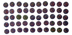 100 Dragon Ball Z Xferas Tazos Complete Collection Sabritas Plastic Pog Set