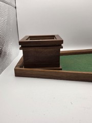 MCM Vintage Dante American Walnut Poker Dice Game Board Made in USA with Rules