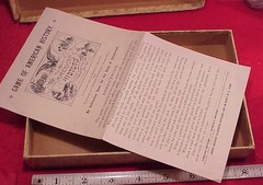 Antique 1890 Board GAME OF AMERICAN HISTORY Parker Bros Complete BOXED 8.5 X 5.5