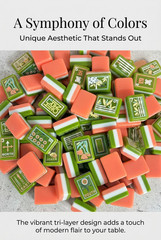 US Stock American Mahjong Tiles 160 Oil Painting Hand-Painted Mahjong Set