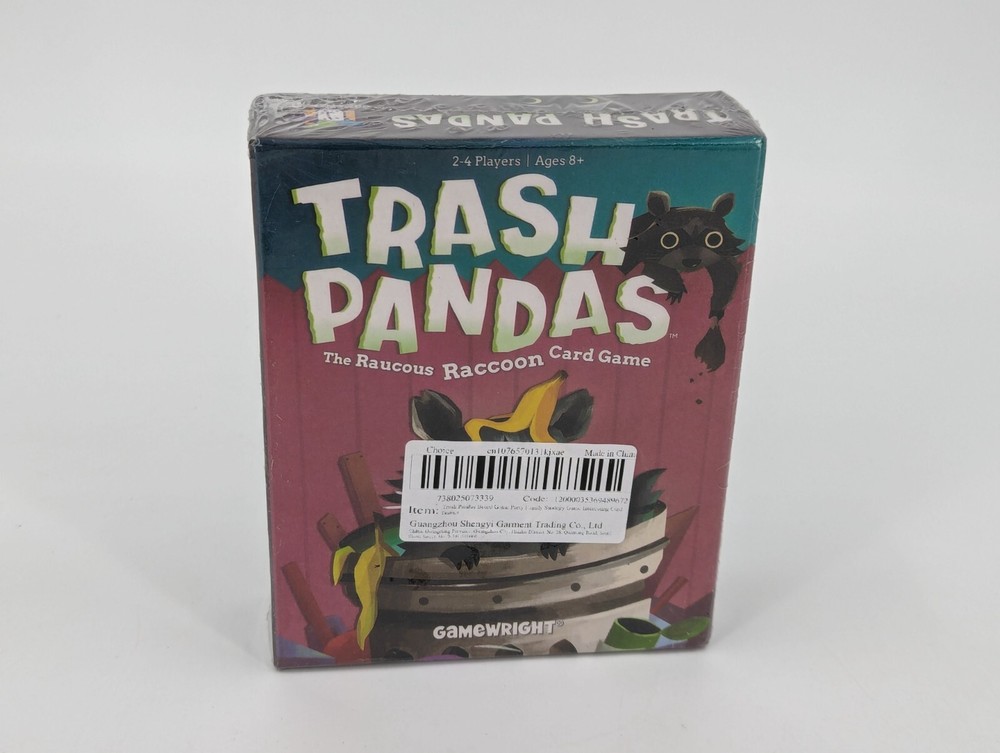 Trash Pandas Raucous Raccoon Card Board Game 2-4 Players 20 Minutes Age 8+