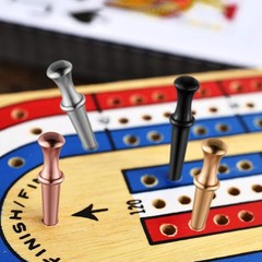 48 Pcs Metal Cribbage Pegs for 1/8 Holes with Storage Pouch 4 Colors Set