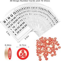 Vintage Bingo Board Game Classic Bingo Cards Bingo Game Wooden Bingo Set Include