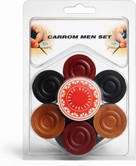 Professional Wooden Carrom Men Coins Set � 24 Pc Tournament Set with Striker