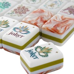 Premium American Mahjong Set 160pcs – Red Marble