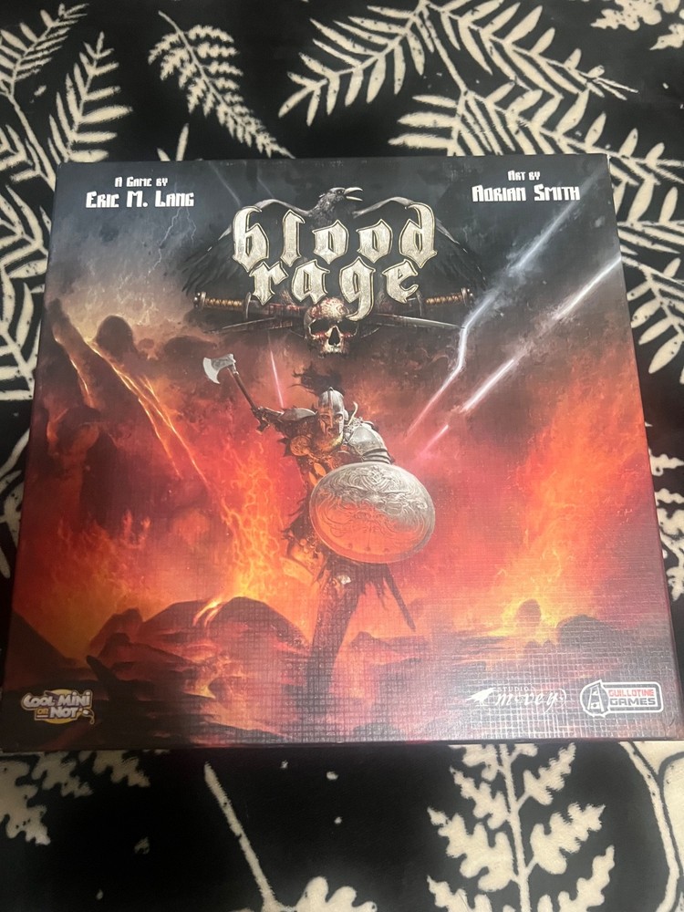 Blood Rage Core Board Game open box unopened contents