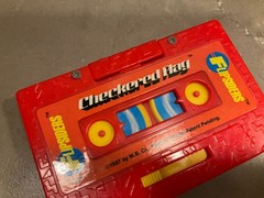 FLIPSIDERS Checkered Flag Milton Bradley 1987 Pocket Game Cassette
