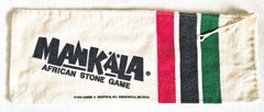 Mankala African Stone Game 2 Mis-matched Trays Stones Canvas Bag