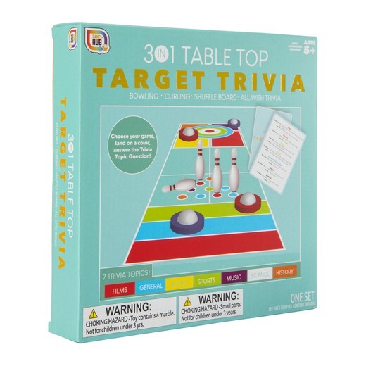 3-in-1 target trivia board game, Holiday Gift Idea.