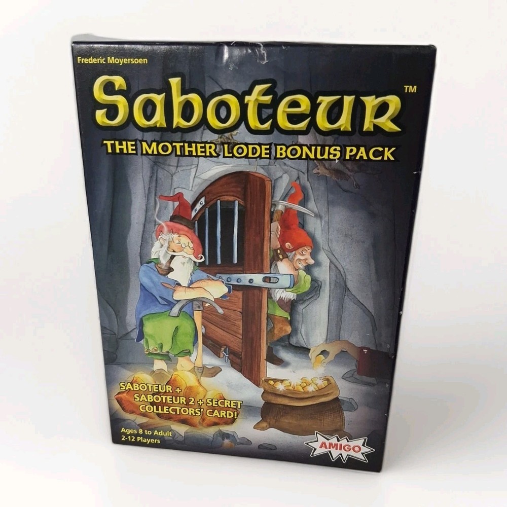 Amigo Saboteur The Mother Lode Bonus Pack – New Open Box – Complete