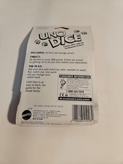 Vintage Uno Dice with Storage Pouch Mattel 1996 Brand New Factory Sealed T3