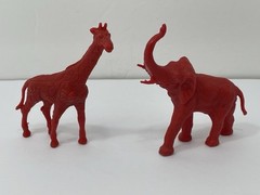 9 Vintage 1967 Feely Meely Milton Bradley Plastic Animal Replacement Game Pc Toy