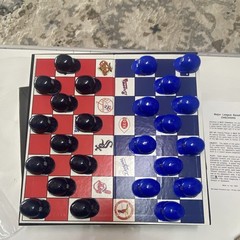 MLB Mets Checkers Subway Series Board Game Complete Set w/ Board & Pieces
