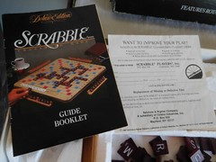 Vintage SCRABBLE GAME 4034 complete Deluxe edition Milton Bradley ROTATING 1989