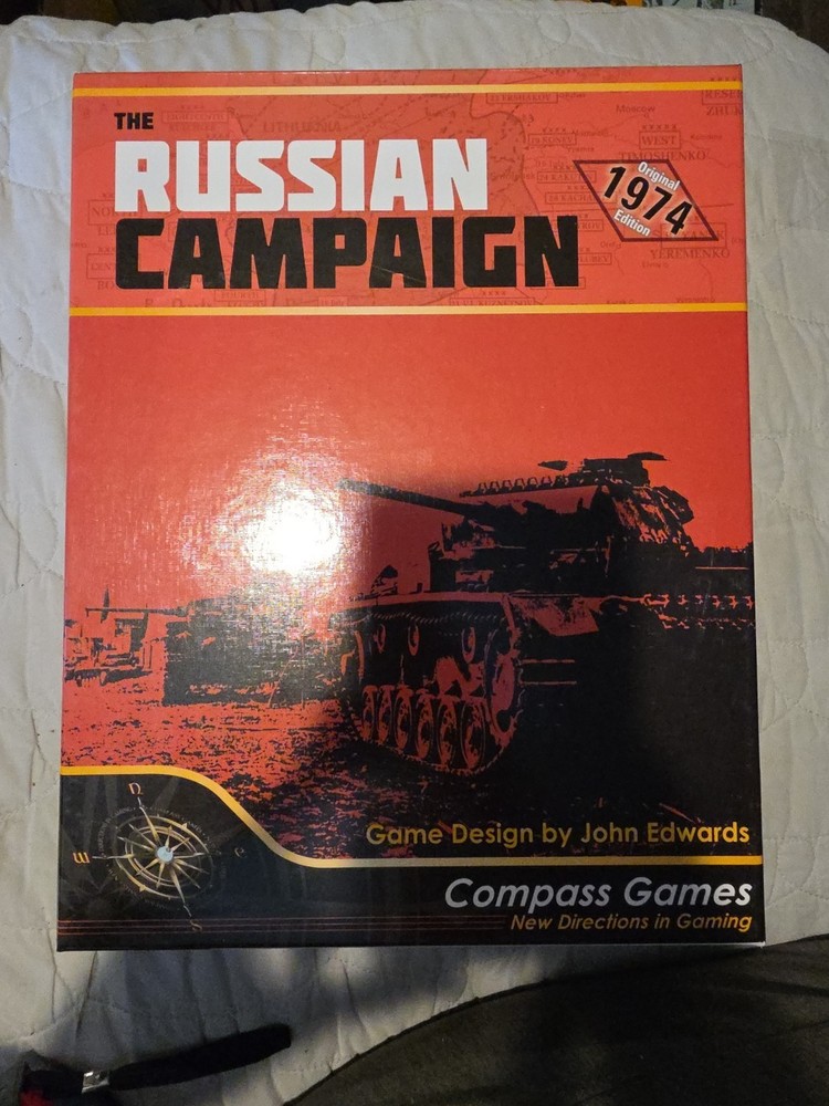 Compass Games the Russian Campaign Original 1974 Ed Board Game Complete G2U