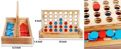 Glintoper Tic Tac Toe & 4 in a Row Tables Game Set, Classic Board Games