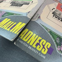 Vintage 1989 Electronic Mall Madness Board Game Milton Bradley Works Incomplete