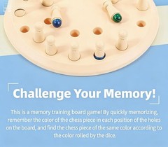 Gowinbaby Memory Chess Matching Game: Family Board Games for Kids and Adults, Mo
