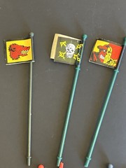 Milton Bradley Battle Masters Board Game Banners Flags Replacement Lot Of 23
