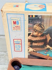 Vintage Milton Bradley Pivot Pool Table Top Game 1972 Complete W/ Box *READ*