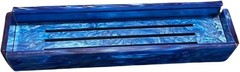 RUMMIKUBE GAME-LUCITE ACRYLIC-BLUE & WHITE MARBLE