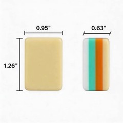 NEW! Lemon Chiffon Yellow 4-Layer Acrylic Mahjong Tiles American Set 160 Luxury