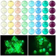 48 Pieces Marbles Glow in The Dark for Kids Mixed Colors 0.4 Inch, Green