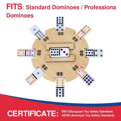NEW Mexican Train Dominoes Game Set Boxed Wood Hub 91-pc Tin 12/12 Colorful GIFT