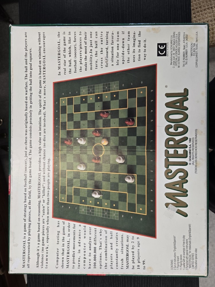MASTERGOAL GOALMIND, 1992 Soccer Football Board Game Rare Madrid HTF