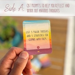 52 Anti-Anxiety Journal Cards – Cognitive Behavioral Therapy (CBT) Journaling Pr
