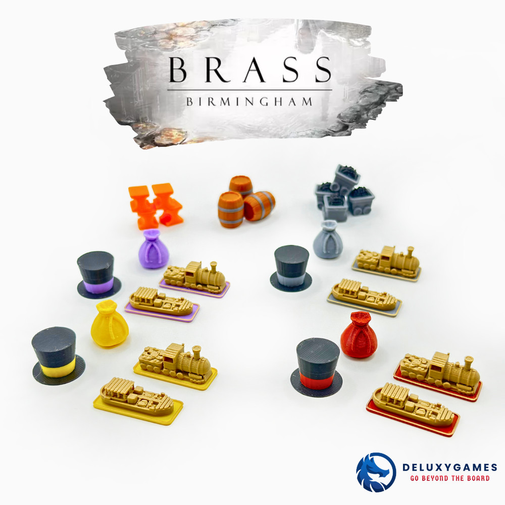 Brass Birmingham – 175 Deluxe Tokens (Score + income markers Free Gift)