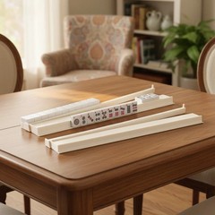 4PCS Mahjong Racks with Pushers White, American Mahjong All-in-one Tile Rack New