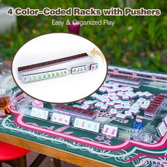 American Mahjong Game Set, Portable Carrying Bag,Acrylic 160 Tiles,Western Ma…