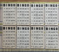 46 Vintage Milton Bradley Co Cardboard Bingo Cards for Replacements & Crafts