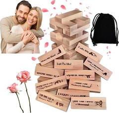 Lust Tower,48Pcs Super Naughty Block Tower Game,Fun Date Night Activities,Val…
