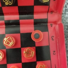 Hearst Castle Travel Checkers Magnetic Brown w Multicolor Graphics Snap Button