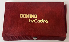 Vintage Domino By Cardinal 28 Dominoes Set Double Six In Vinyl Case