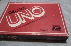 Deluxe UNO game – 1978 edition 90% complete w/box missing ( -7 cards )