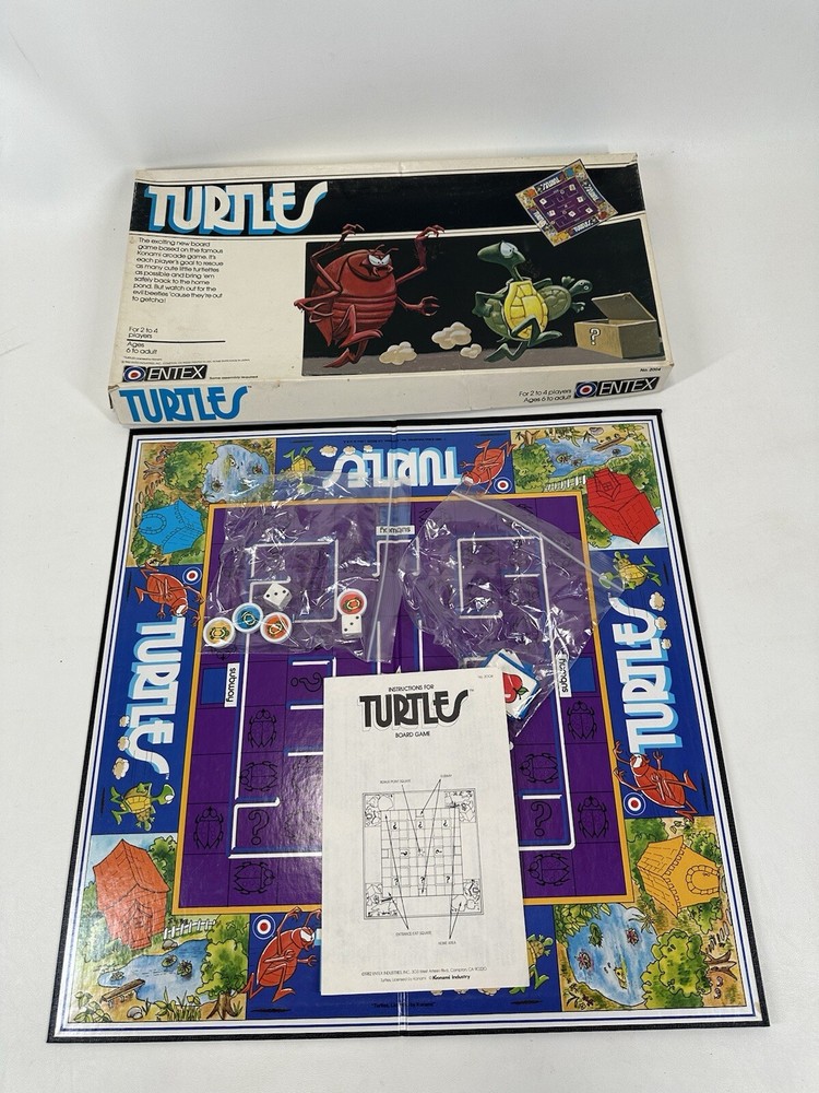 TURTLES Board GAME ENTEX Complete Based on Konami Arcade COLECO VINTAGE 1982