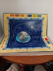 Space Chase, Board Game, 1967 Rand McNally, Rare HTF, Apollo Space Race Cold War