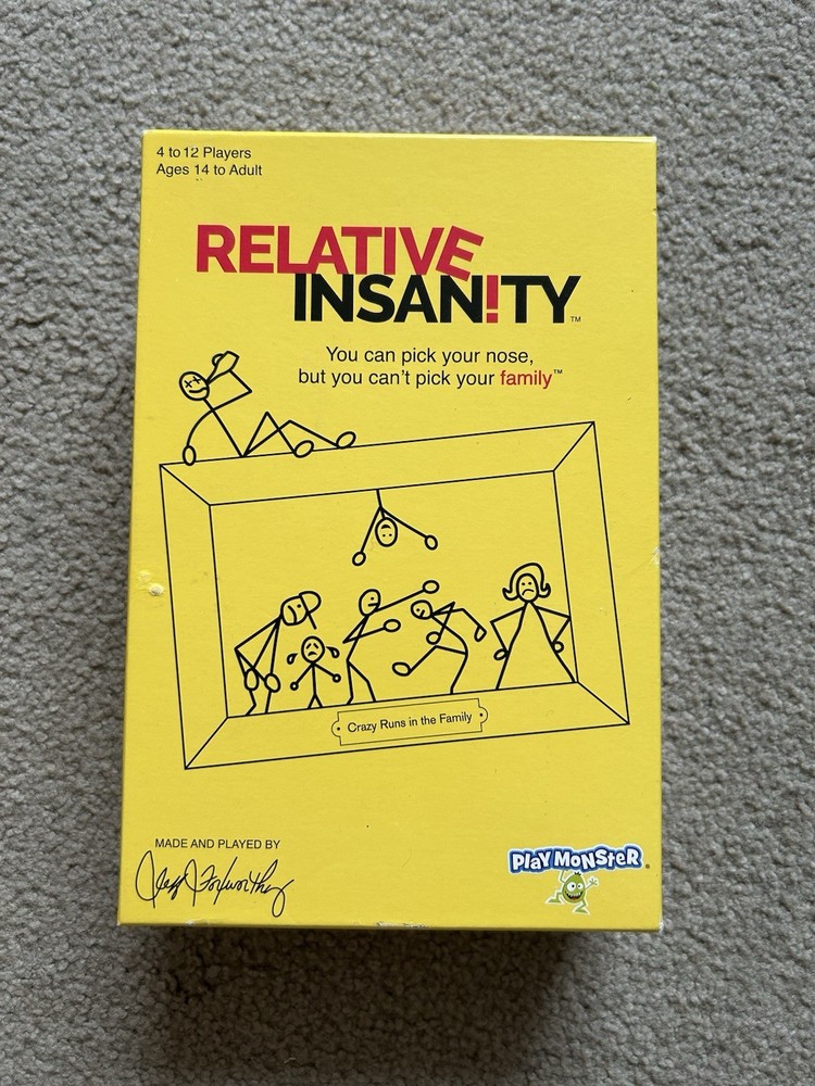 Relative Insanity Party Card Game Funny Family Adult Teen 4-12 Player board Game