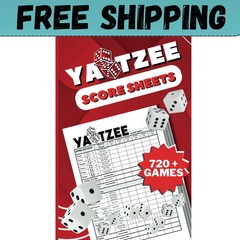 Score Pads for Yahtzee : Large Print 6X9 Yahtzee Score Sheets 720+ Games for Sco