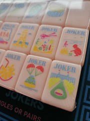 New Florida America Pink Mahjong Tile Set 160 Mah Jong Tiles