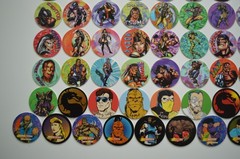 1995 Mortal Kombat Dunkin Tazos /1992 Mortal Kombat Midway 2 Series Pogs 12/13+