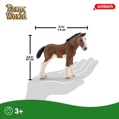 Farm Animal Horse Figurine Clydesdale Foal Toy Kids Toddlers Schleich World Toys