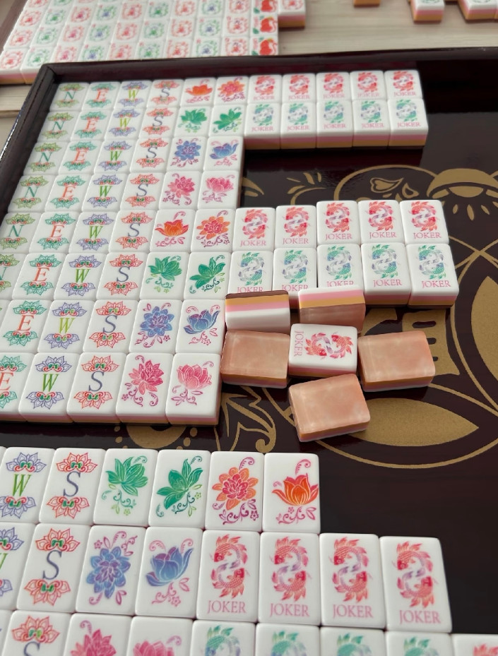🀄️160 American Mahjong Tiles 4-Layer Acrylic Pearl Color Engraved Set